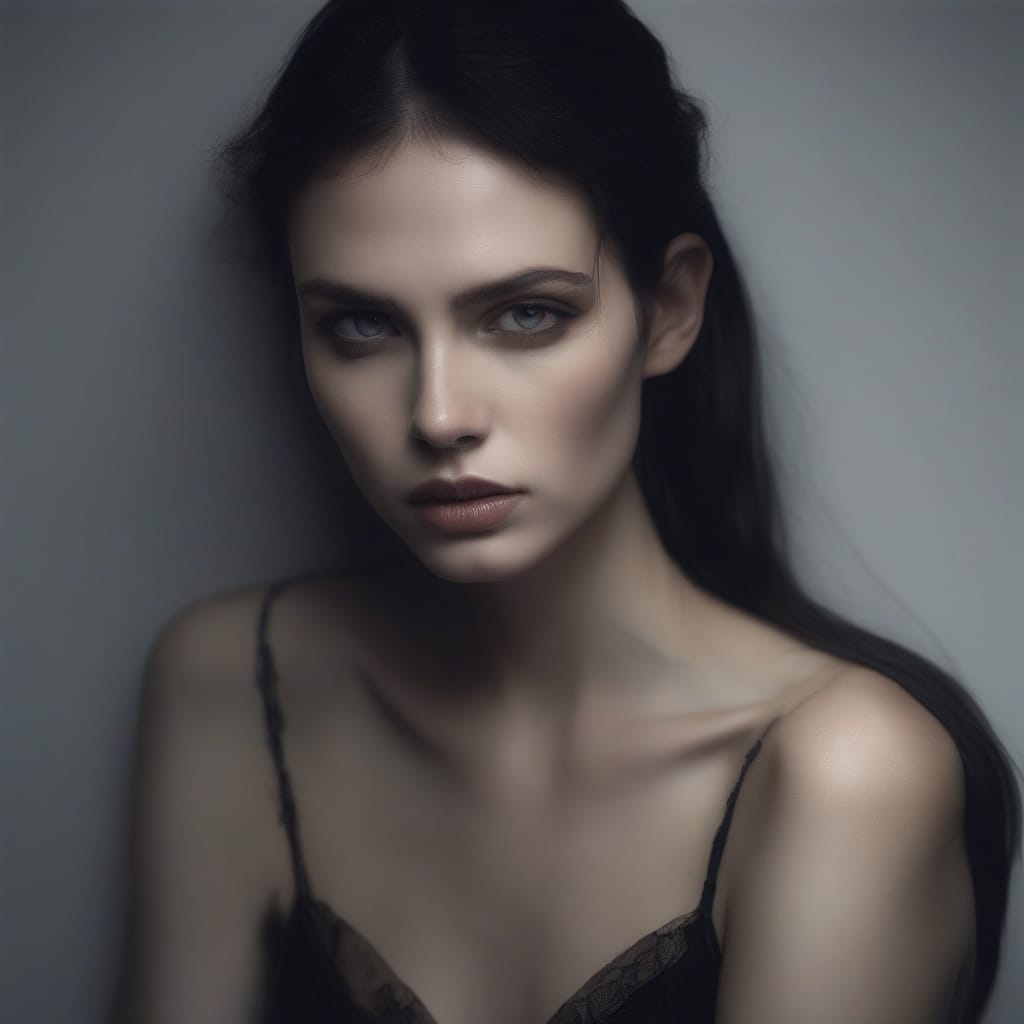 A woman with glowing skin